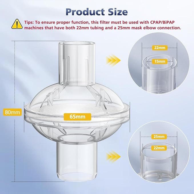 9-Pack CPAP Filter, Universal Inline CPAP Filter Compatible - Image 4