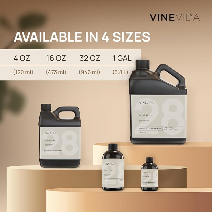 VINEVIDA [Gallon (128 Fl Oz)] Ocean Rain Fragrance Oil for Cold Air Diffusers, Essential Oils for Diffuser Oil Refill & Air Freshener Room Spray