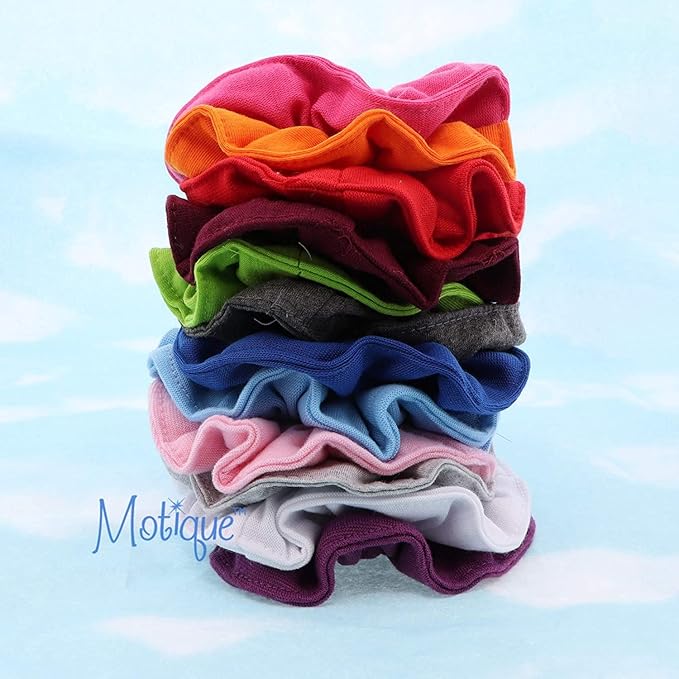 Large Solid Scrunchie - Set of 6 - Light Blue