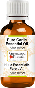 Greenwood Essential Pure Garlic Essential Oil (Allium sativum Steam Distilled 50ml (1.69 oz)