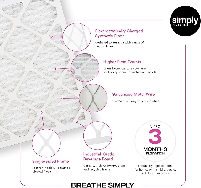 Simply 14x30x1 Air Filter, MERV 11, 4 Pack, - Image 4
