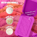 NYX PROFESSIONAL MAKEUP Buttermelt Powder Blush, Fade and Transfer-Resistant Blush, Up to 12HR Make Up Wear, Vegan Formula - All The Butta