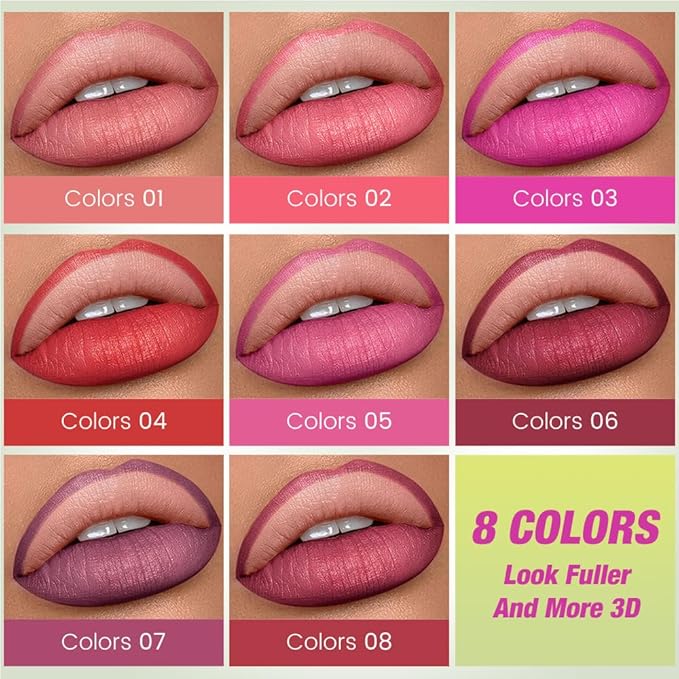 evpct Plum Red Triangle Lip Liner Pencil Stick for Women, Retractable Lips Liner Pen Triangle Tip for Sculpting & Filling & Plumping, Longwear Lipliners Pencil, Vegan Cruelty Free Lip Filler Plumper