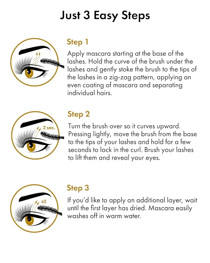 Toplash Extra Ebony Mascara with Keratin, Panthenol and Vitamin E