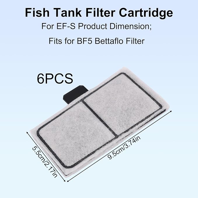10pcs Filter Cartridges for Top Fin EF-S & BF5 BETTAFLO, 9.5x5.5cm/3.74x2.17in - Image 2