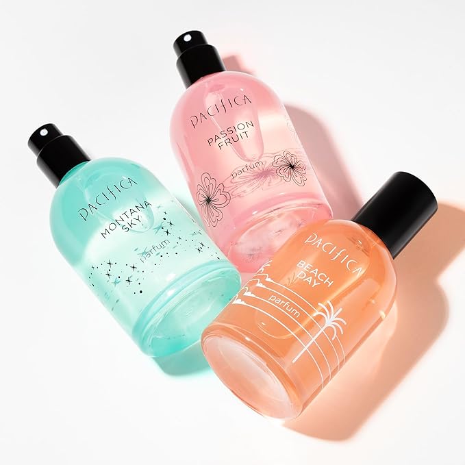 Pacifica Beach Day Spray Perfume, Fragrances, Bliss, Bergamont, Orange Flower, Sandalwood, Amber, Suede Leather, Clean Perfume, Parfum, Eau de Toilette Clean Vegan & Cruelty-Free