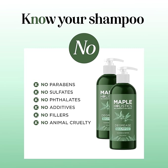 Clarifying Shampoo for Oily Hair and Scalp - Deep Cleansing Shampoo Build Up Remover with Rosemary Oil - Degrease Shampoo for Greasy Hair & Scalp - Vegan Color Safe Sulfate & Paraben Free (2 Pack)