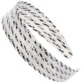 Camila Paris CP3462 French Headband for Women, Handmade White and Gray, Strong Hold Grip Women's Hair Band, Ligth and Very Flexible, No Slip and Durable Styling Girls Hair Accessories, Made in France