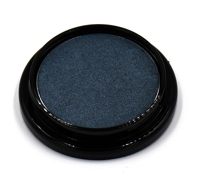 Dark Starry Night Metallic Navy Blue Grey Gray Silver Shimmer Pressed Powder Single Vegan Eyeshadow; Talc, Paraben & Cruelty Free