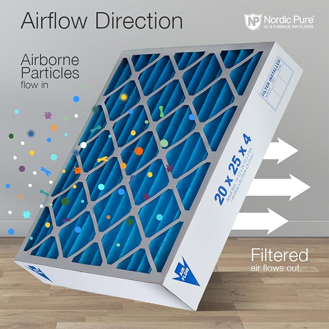 Nordic Pure 16x20x4 Pleated Air Filters MERV 7 Plus Carbon 6 Pack - Image 8
