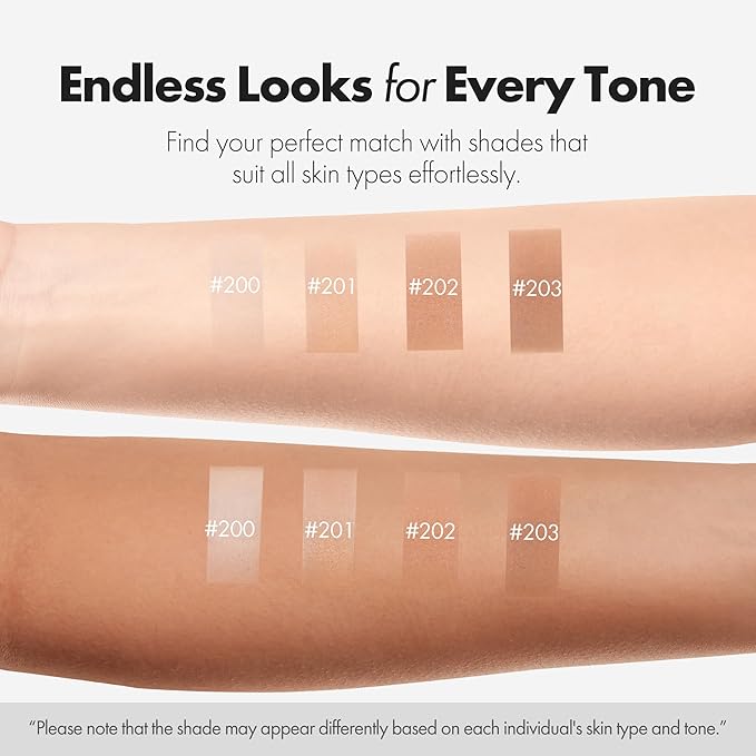 BLANC Cover Cream Stick V - Korean Color-Changing Foundation with Detachable Brush - Full to Medium Coverage Base Makeup (201 Light, 0.45 oz)