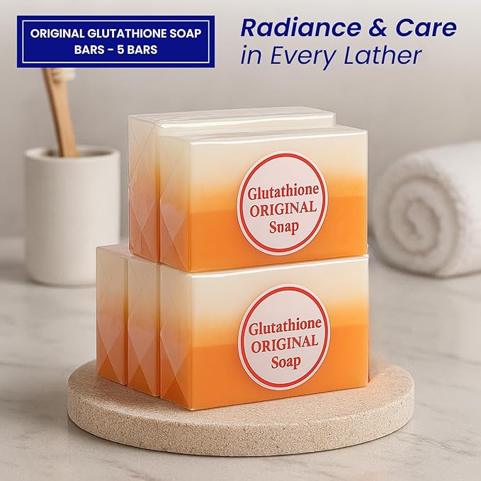Relumins Glutathione Soap Bars – Holidays Deep Cleansing & Hydrating Soap for Smooth, Refreshed Skin – Gentle Exfoliating Formula for Face & Body – 5 x 150g Bars