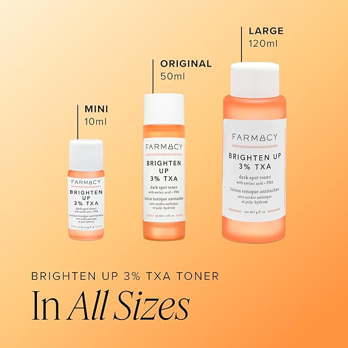 Farmacy Toner Trio Set - Hydrating Essence, 3% TXA Brightening, 2% BHA Deep Sweep (50ml) - Exfoliate, Brighten & Hydrate with Honey, TXA, Salicylic Acid & Moringa