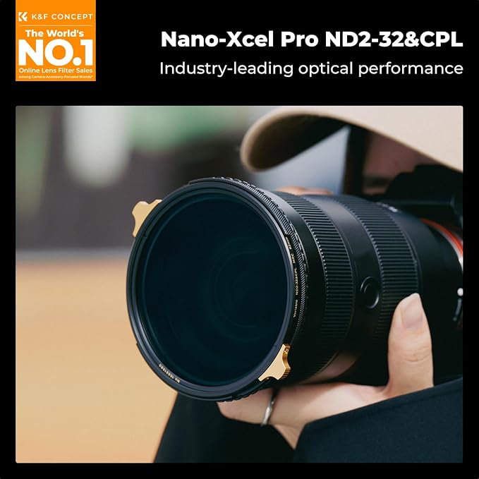 K&F CONCEPT 62mm Variable ND2-32 ND Lens Filter & Circular Polarizing Filter - Image 2