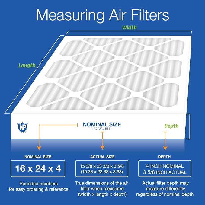 Nordic Pure 16x24x4 Pleated MERV 13 Air Filter 1 Pack - Image 2