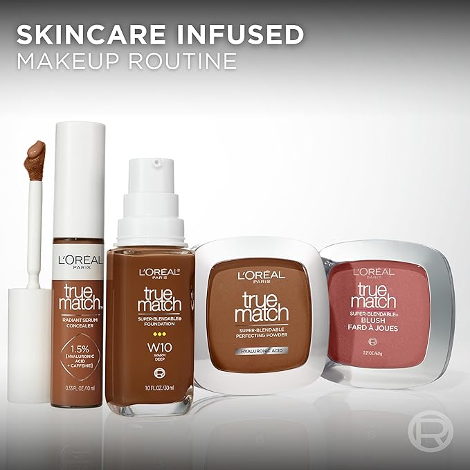 L'Oreal Paris True Match Super-Blendable Foundation, Medium Coverage Liquid Foundation Makeup, N9, Medium Deep, 1 Fl Oz