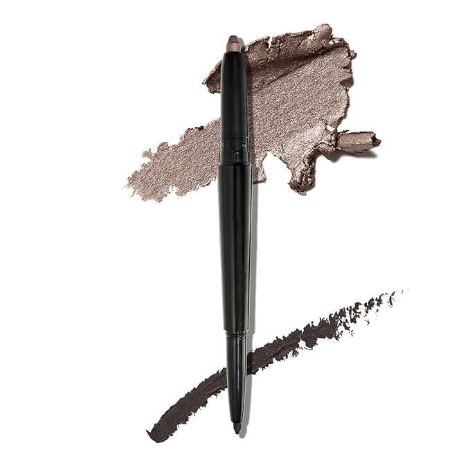 LAURA GELLER NEW YORK Swipe-n-Line Dual-Ended Eyeshadow + Eyeliner - Smokey (Charcoal/Shimmery Gray) - Cream Eyeshadow & Smooth Glide Eyeliner - Waterproof & Crease-free Color