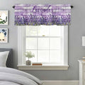 Kitchen Valances for Window, Retro Lavender on Farm Wood Grain Light Filtering by Unknown