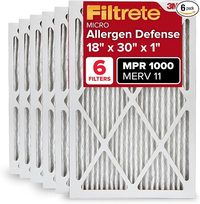 Filtrete 18x30x1 Air Filter, MERV 11, MPR 1000, Micro Allergen Defense by Filtrete
