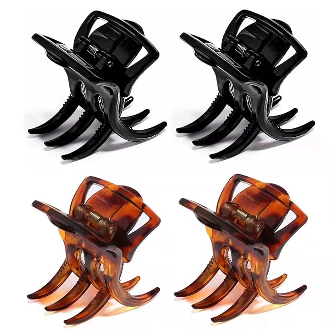 4 Pieces Hair Claw Clips,Morhom Big Size Hair Claws 2.0 Inch Hair Jaw Clip for Women Girls Thick or Medium Hair