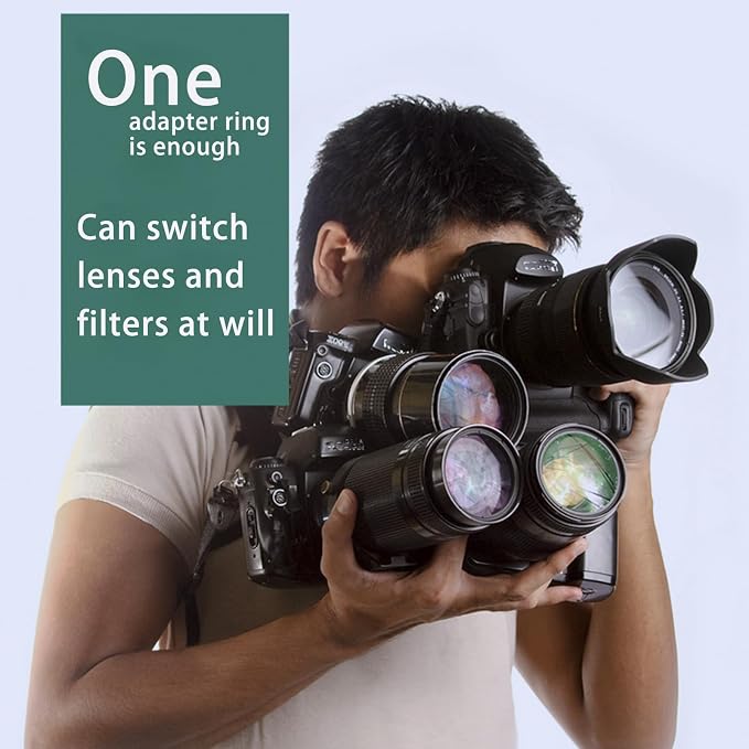 52mm Lens to 82mm Camera Lens Adapter 52mm to 82mm Step Up Ring Adapter Ring - Image 5
