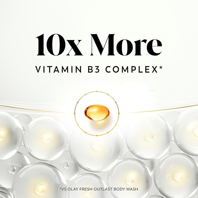 Olay Body Wash for Women, Tone Brightening Exfoliation, Vitamin C Serum Complex, Renew Moisture, Free of Parabens & Phthalates, Vitamin B3 Lameller Technology, For All Skin Types, 20 fl oz (Pack of 4)