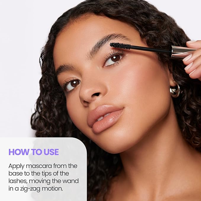 Wonderskin Infinite Rizz Mascara - Black Mascara for Volume and Length, Long-Wear, Smudge-Proof & Water-Resistant Volumizing Lash Makeup (Black)