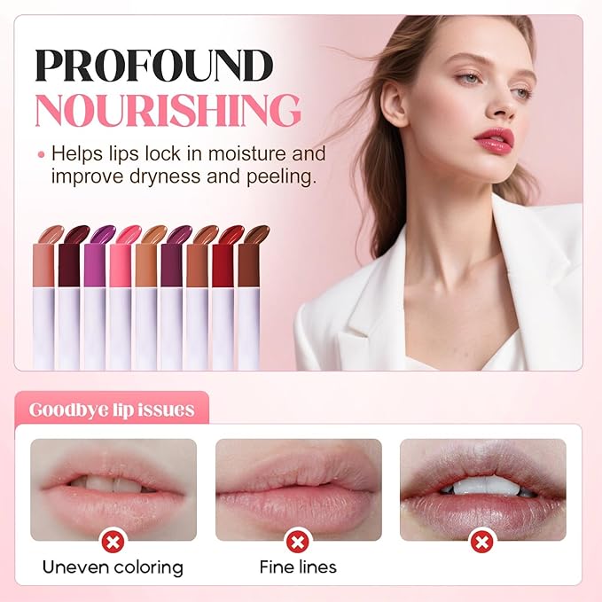 Lips Staining Lip Oil, 2026 New Lip Tint Lips Oil Long-Lasting Moisturizing, Plumping Hydrating Glossy Lip Glosses, Glossy Lip Stain Creamy Texture for Girl and Women (FIG)