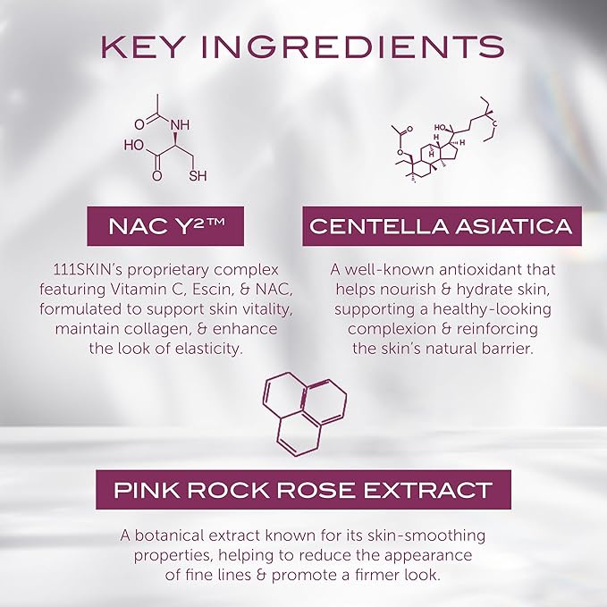 111SKIN Repair Serum NAC Y2, Face Serum to Reduce Redness & Fight Free Radicals, Helps Diminish Appearance of Fine Lines & Wrinkles, Reinforces Skin Barrier, Anti-Aging Facial Serum, 1 Fl. Oz.