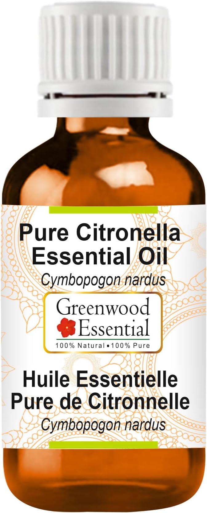 Greenwood Essential Pure Citronella Essential Oil (Cymbopogon nardus) Steam Distilled 50ml (1.69 oz)