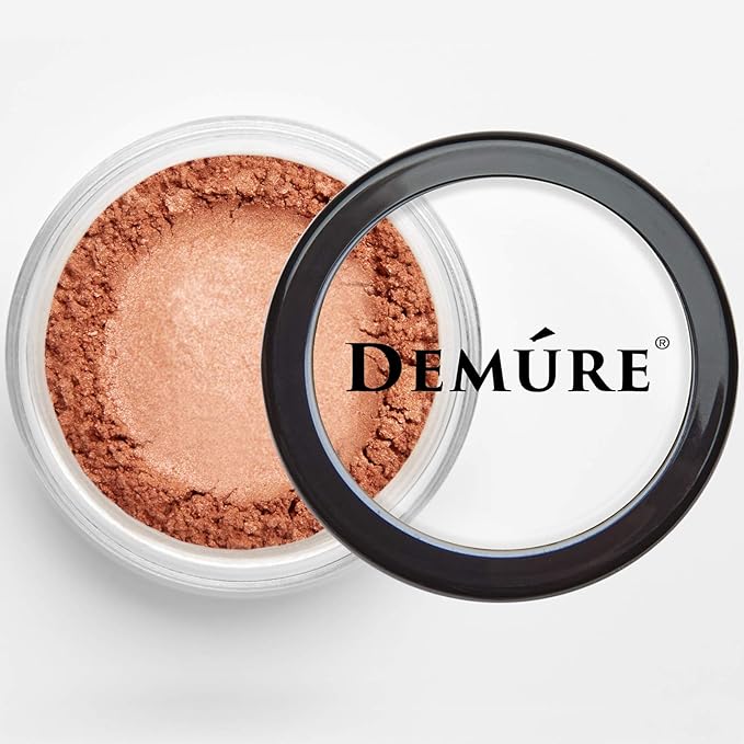 Demure Mineral Make Up Eye Shadow (Coral), Shimmer Eyeshadow, Loose Powder, Glitter Eyeshadow, Eye Makeup, Professional Makeup