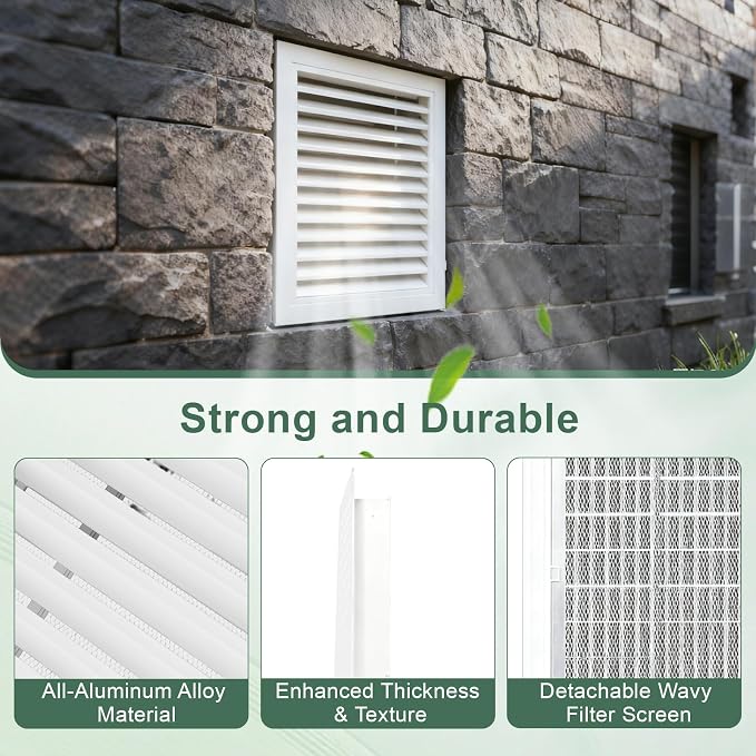 18" X 18" Aluminum Gable Vent - Image 3