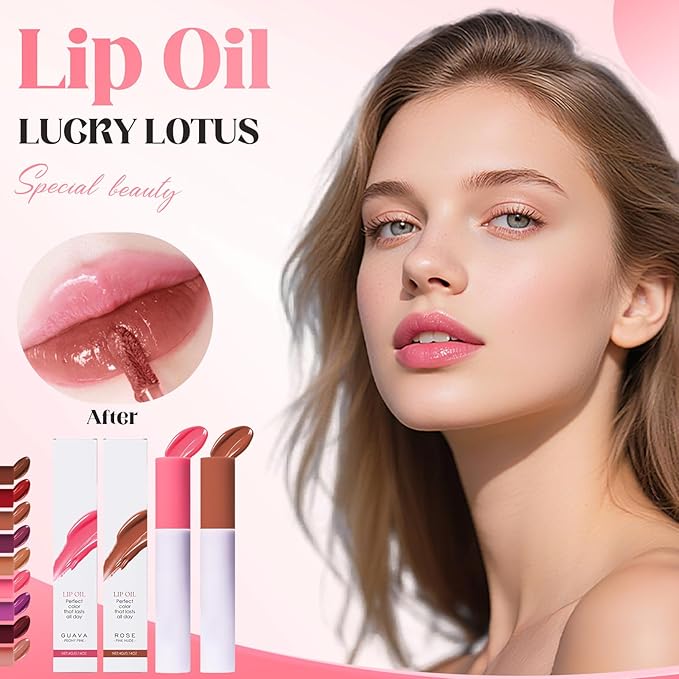 Lips Staining Lip Oil, 2025 Upgrade Lips Staining Long-Lasting Moisturizing Lip Oil Both an Oil and a Stain, Dynamic Finish Lip Tint Lips Oil Glossy Creamy Texture for Girl and Women (TAMARIND)
