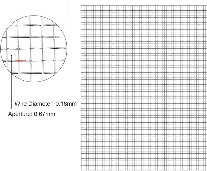 30 Mesh Metal Wire Mesh Screen, Stainless Steel Filter Cloth Roll, Vent Guard - Image 3