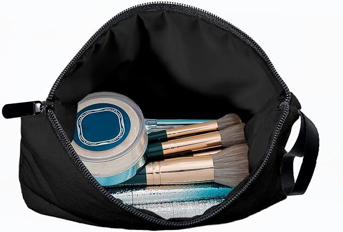 SEAMOON Bride to be Birthday Womens Unique Initial Monogram Gifts for Women Mom Personalized Travel Makeup Cosmetic Bag with Mirror Valentines Mothers Day Christmas Graduation I