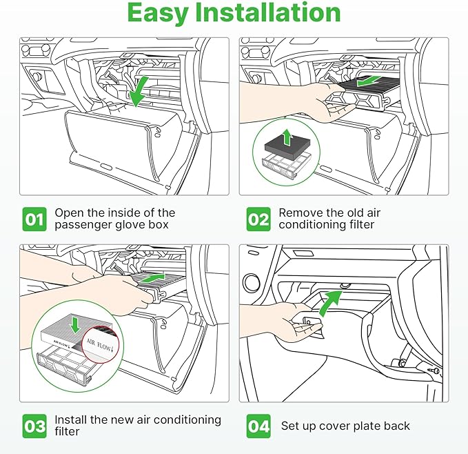 2PCS Cabin Air Filters Fit for 2015-2023 Mercedes C300, 2016-2022 GLC300 - Image 6