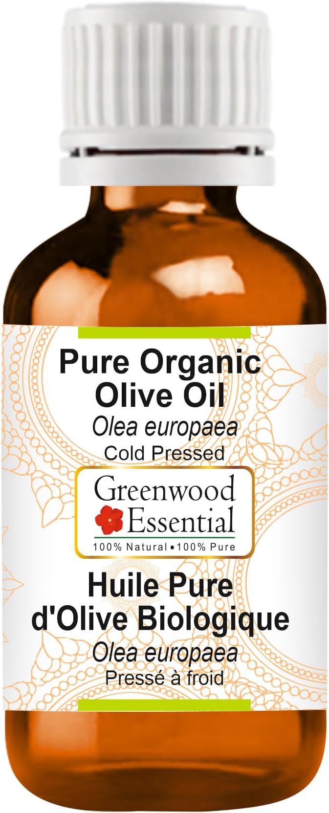 Greenwood Essential Pure Olive Oil (Olea europaea) 100% Natural Therapeutic Grade Cold Pressed for Personal Care 15ml (0.50 oz)