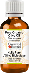 Greenwood Essential Pure Olive Oil (Olea europaea) 100% Natural Therapeutic Grade Cold Pressed for Personal Care 15ml (0.50 oz)