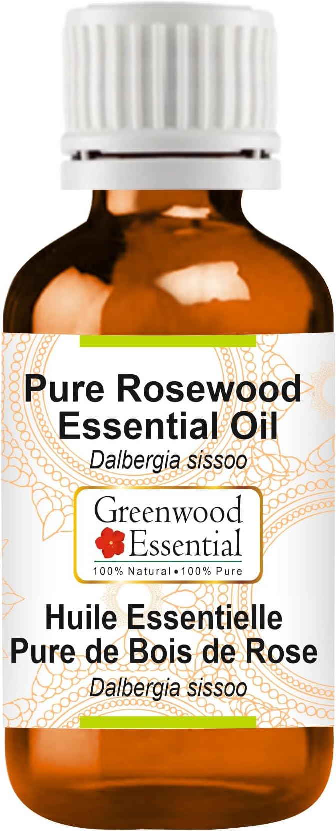 Greenwood Essential Pure Rosewood Essential Oil (Dalbergia Sissoo) Steam Distilled 5ml (0.16 oz)