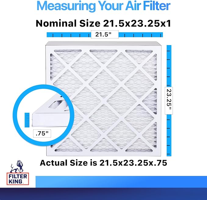 Filter King 21.5x23.25x1 Air Filter | 6-PACK | MERV 8 HVAC Pleated A/C Furnace - Image 2
