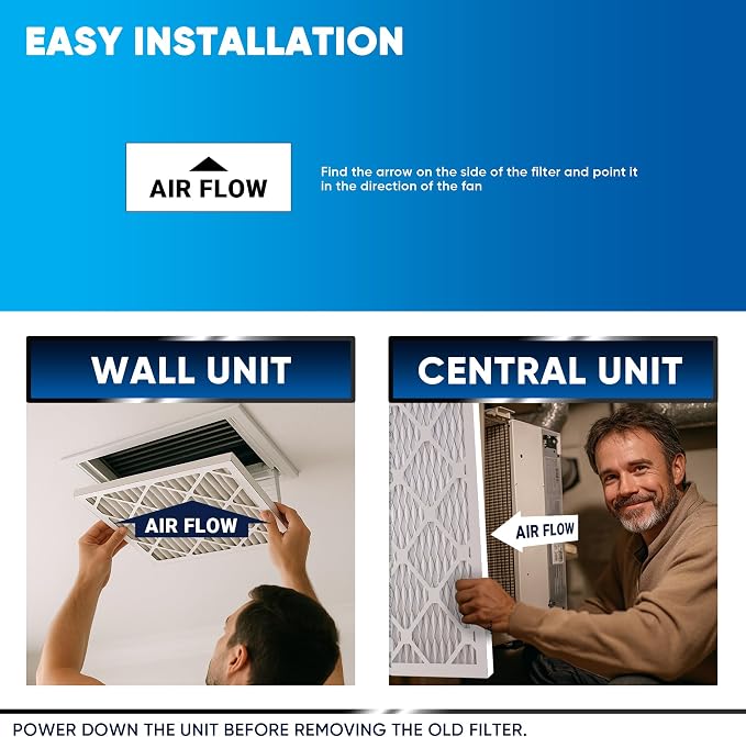 12x24x1 MERV 13 Air Filters, Actual Size: 13.70” x 23.70” x 0.75”, Pleated - Image 6