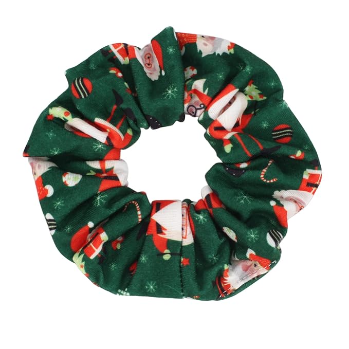 12 PCS Christmas Hair Scrunchies Snowflake Santa Christmas Tree Antlers Elk Snowman Hair Ties Soft Elastic Hair Bands for Women Girls Gifts Ponytail Holders Hair Accessories