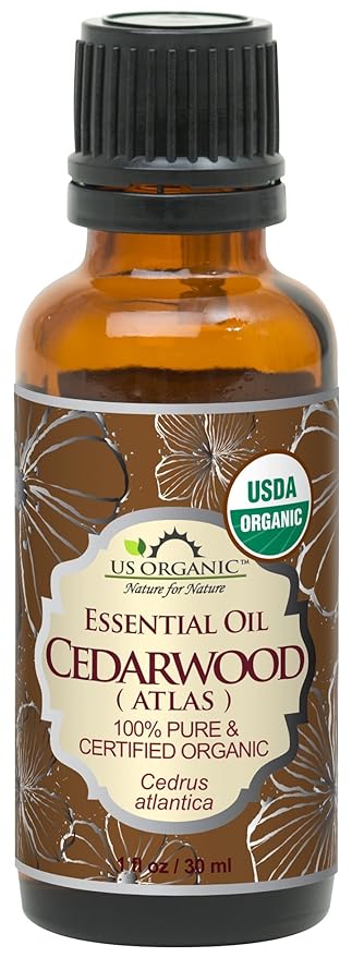US Organic 100% Pure Cedarwood Essential Oil (Atlas) - USDA Certified Organic, Steam Distilled (More Size Variations Available) (30 ml / 1 fl oz)