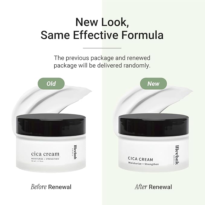 Meebak Cica Cream | Daily Moisturizer for Soothing, Repairing, & Firming with Niacinamide, Peptides, & Retinol | Deep Hydration for Glass Skin | Korean Skin Care