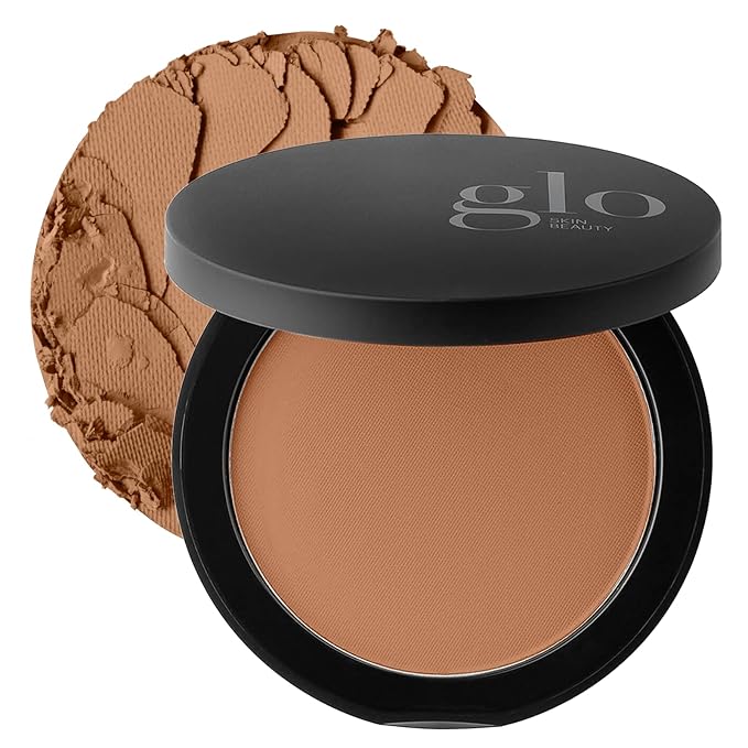 Glo Skin Beauty Pressed Base Powder Foundation Makeup (Tawny Medium) - Flawless Coverage for a Radiant Natural, Second-Skin Finish