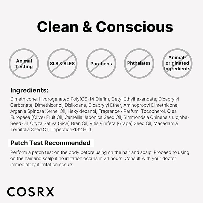 COSRX PEPTIDE 132 Hair Bonding Oil Serum, Travel Size Keratin Treatment for Frizzy, Damaged, Dry Hair – Repairs Split Ends, Adds Hair Gloss – For All Hair Types, Stocking Stuffers – 0.94 fl oz