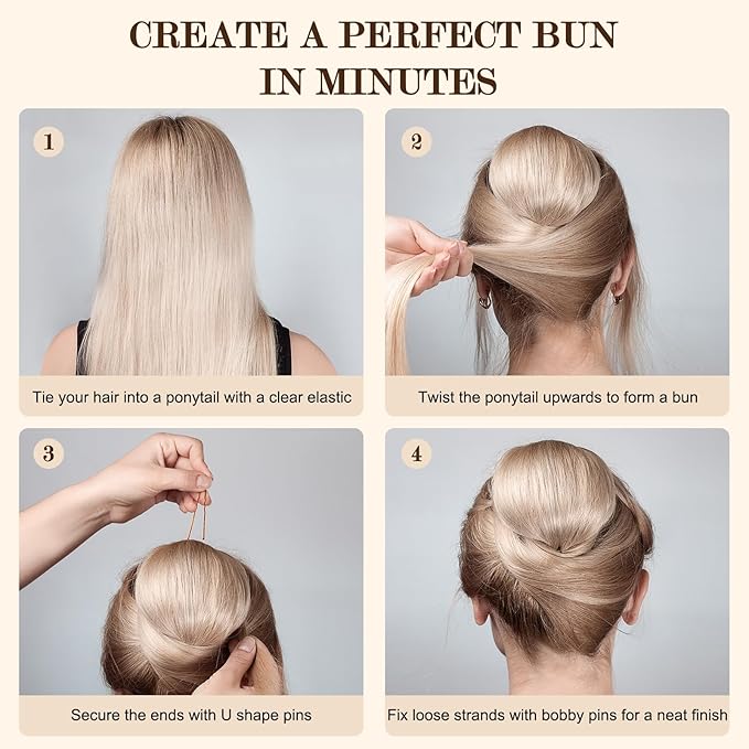 Bobby Pins Set Brown – Hair Kit with U Shape Pins, Spiral Pin & Snap Clips, for Women & Girls, Ideal for Buns, Updos, Weddings & Parties