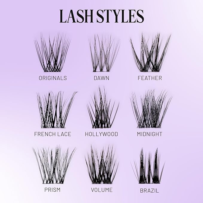 Lilac St - Feather Natural Faux Eyelash Clusters (10mm) - Dynamic & Fluttery Volume - DIY Lash Extension Wisps - Lightweight & Lifelike - Lasts 10 Days - Women Founded, Cruelty Free, Vegan - 10 Lashes