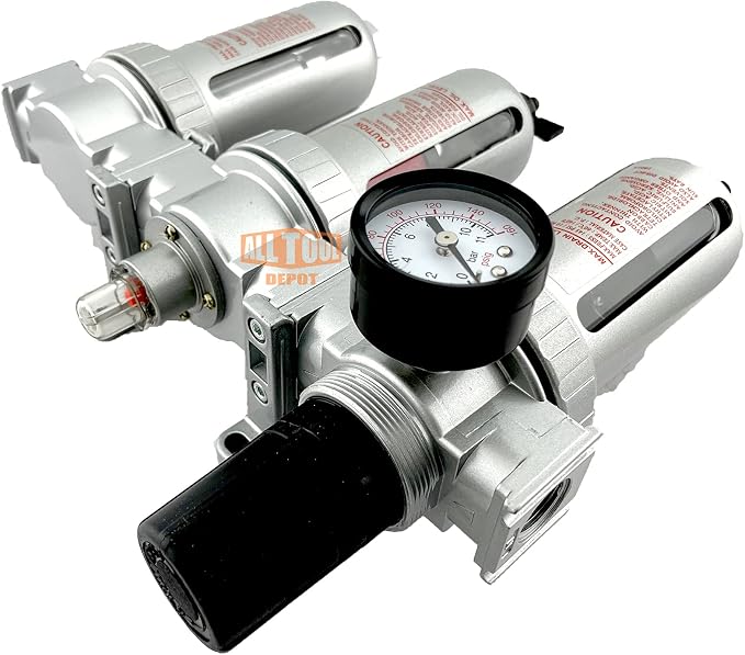 3/8" NPT Mid Flow Filter Regulator Coalescing Desiccant Dryer System - Image 4