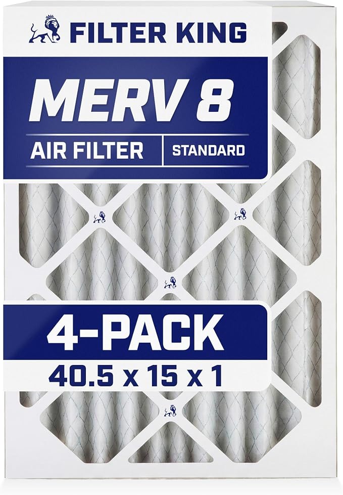 Filter King 40.5x15x1 Air Filter | 4-PACK | MERV 8 HVAC Pleated A/C Furnace by FilterKing